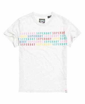 Superdry Fara Graphic Női Pólók Szürke | IKTBD4961